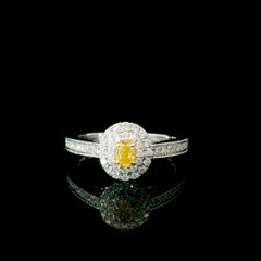 AGL Certified 0.186 Carat Fancy Intense Yellow VS Clarity Diamond Ring