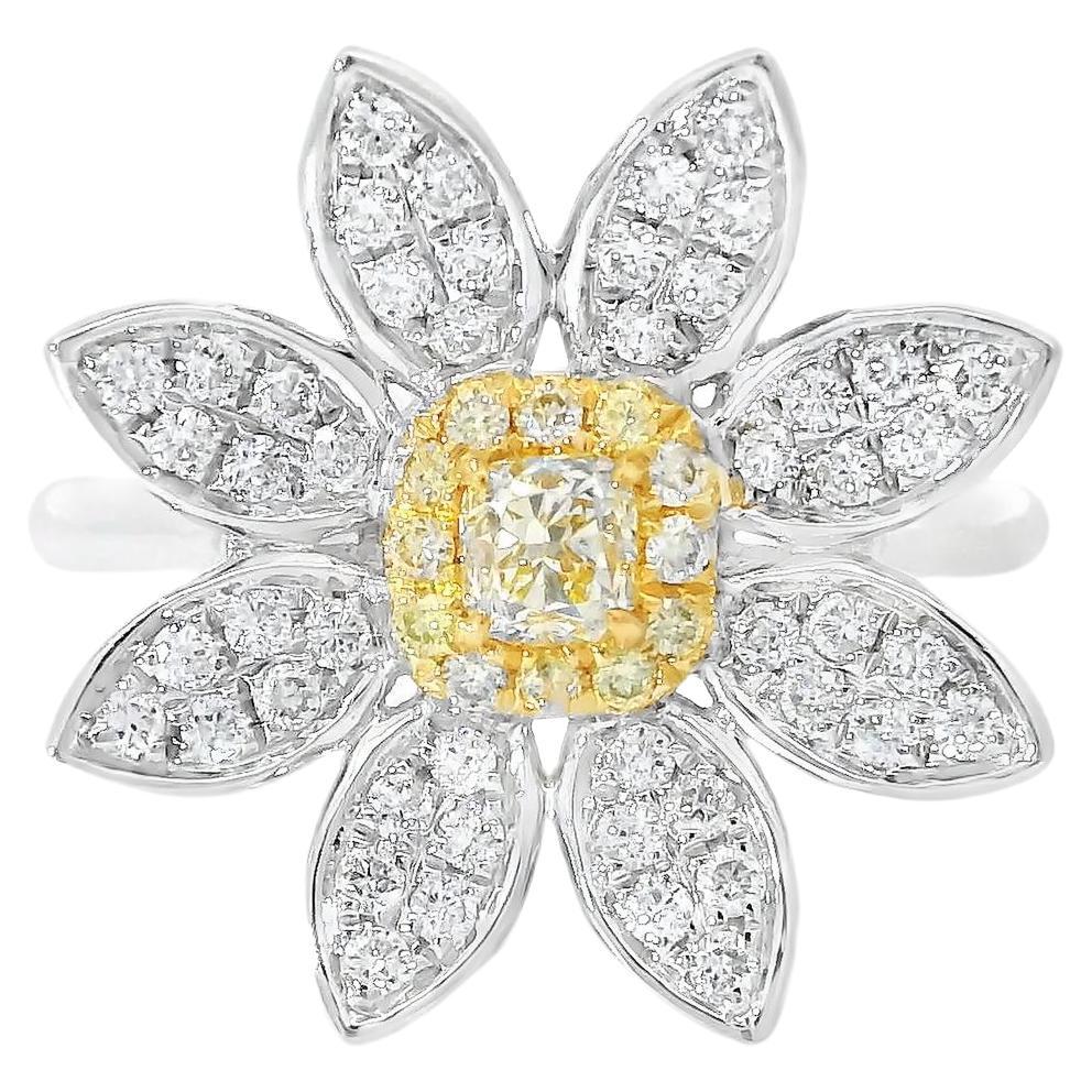 AGL Certified 0.198 Carat Fancy Intense Yellow VS Clarity Diamond Ring