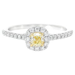 AGL Certified 0.20 Carat Fancy Intense Yellow VS Clarity Diamond Ring