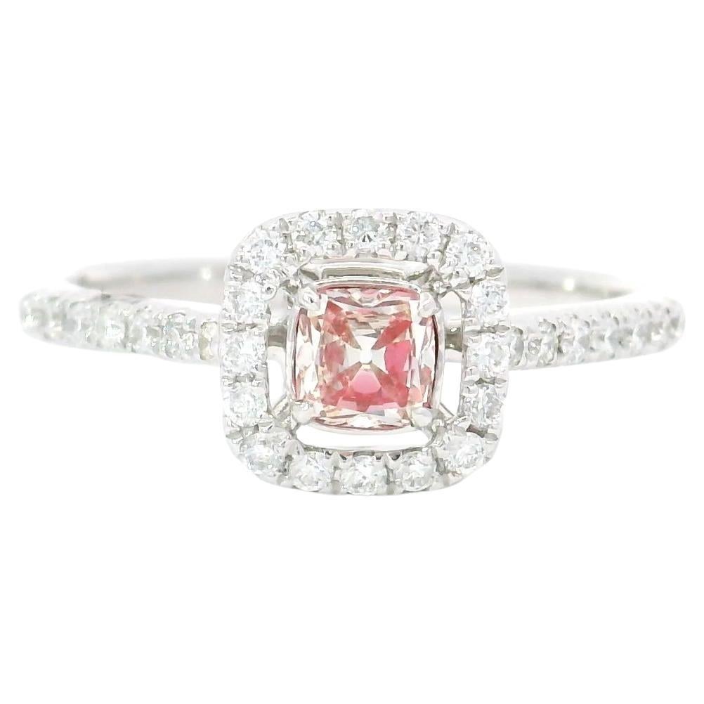 AGL Certified 0.229 Carat Fancy Intense Pink VVS1 Clarity Diamond Ring