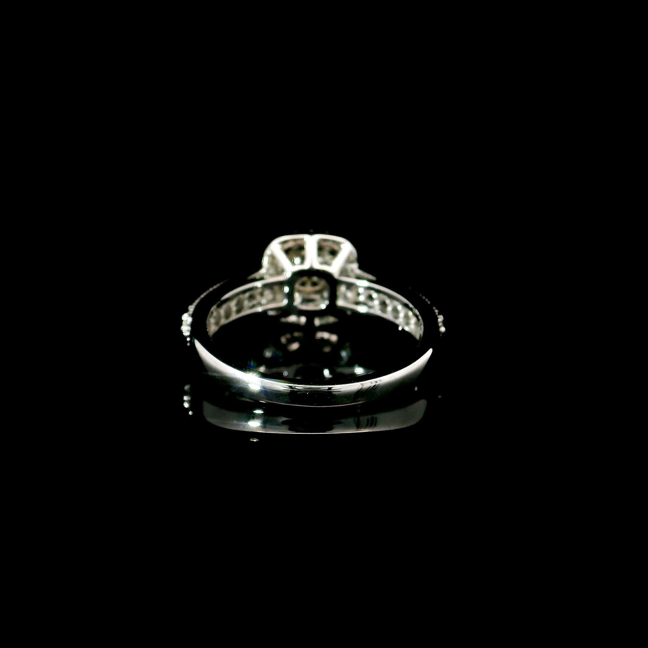 Women's or Men's AGL Certified 0.235 Carat Fancy Intense Yellow VS Clarity Diamond Ring For Sale