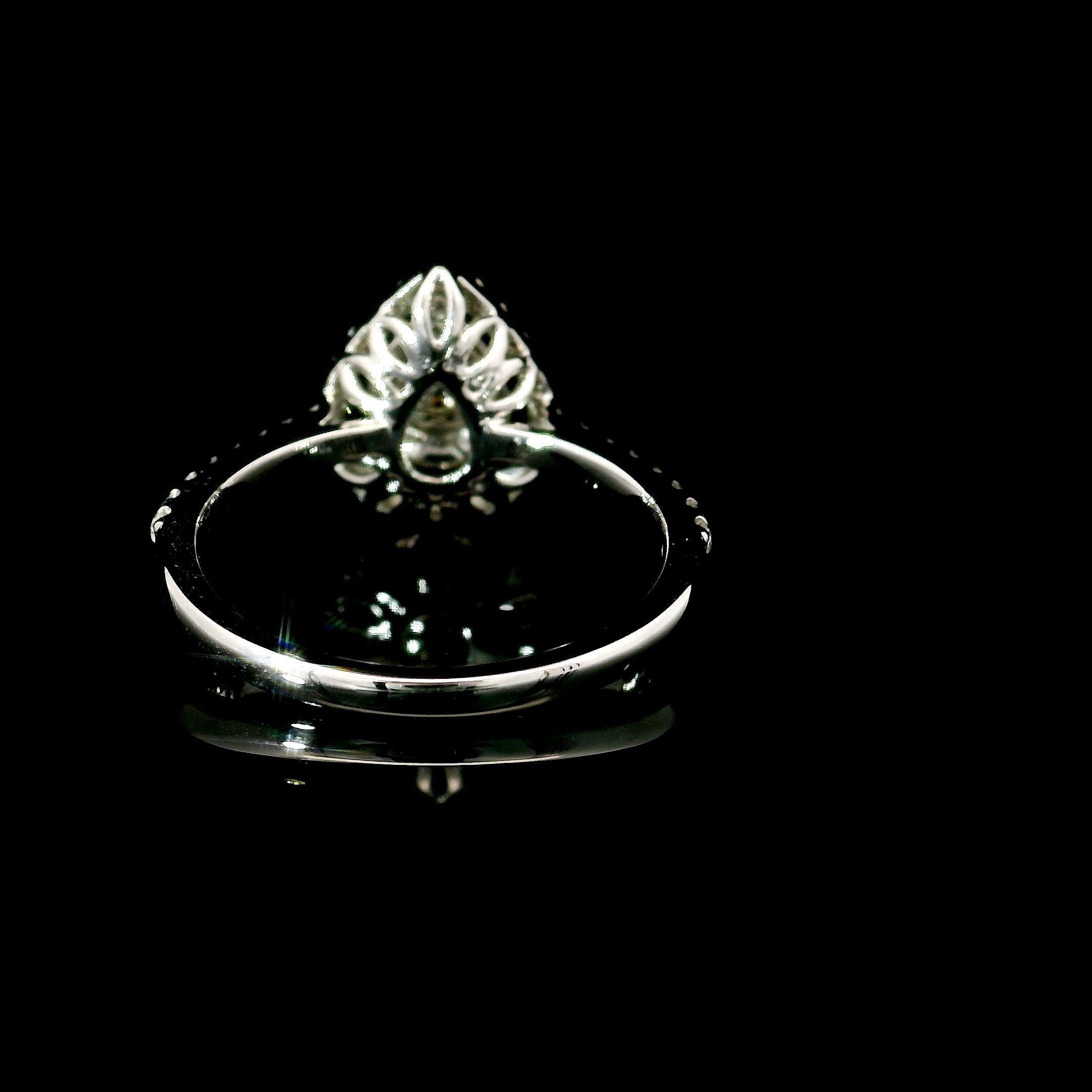 Women's or Men's AGL Certified 0.243 Carat Fancy Intense Yellow VS Clarity Diamond Ring For Sale