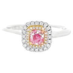 AGL Certified 0.25 Carat Fancy Pink VS Clarity Diamond Ring