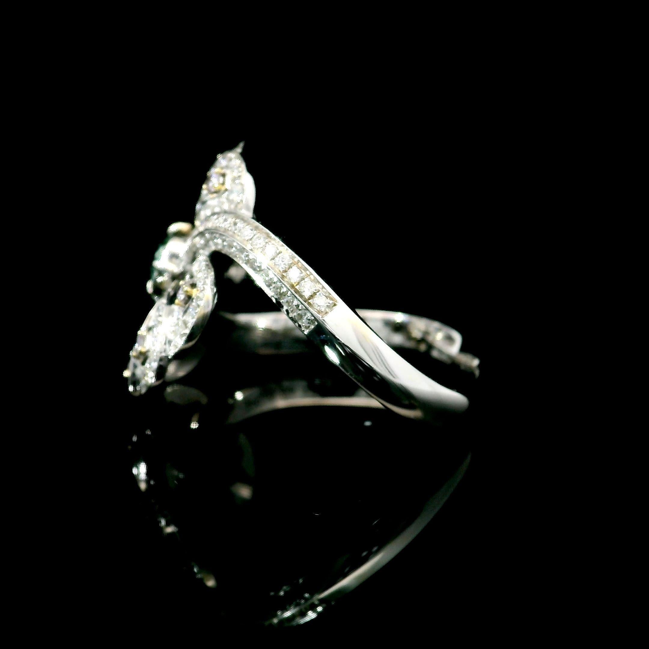 Bague avec diamant vert fantaisie certifié AGL de 0.30 carat de pureté VS en vente 2