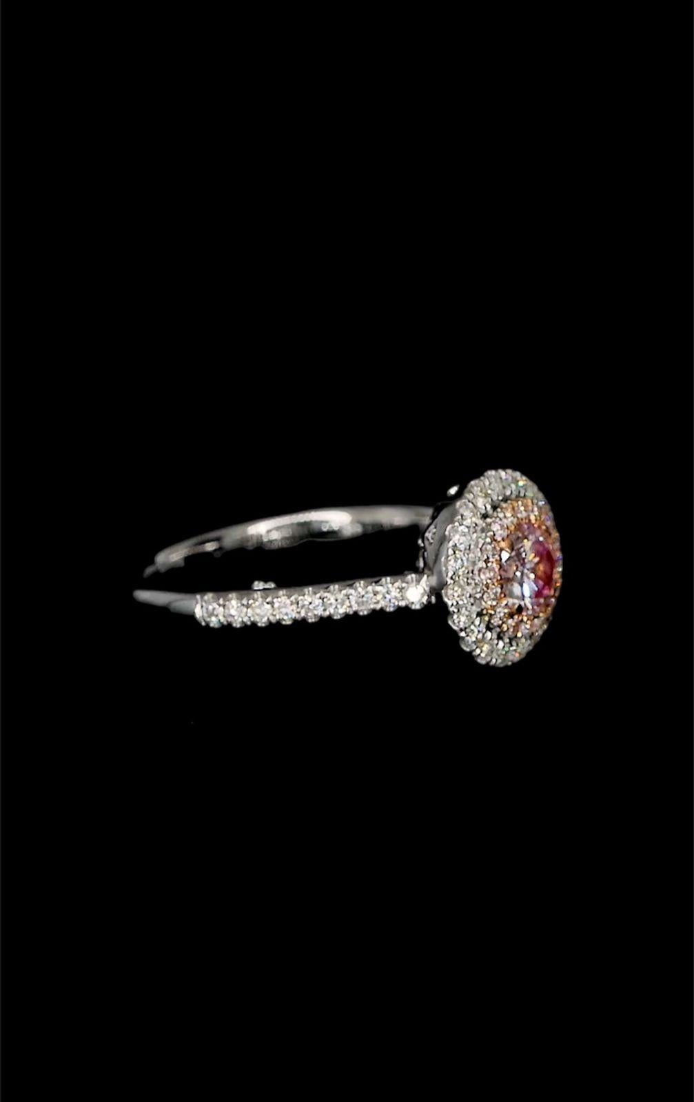 Bague en diamant certifié AGL 0,353 carat Fancy Light Pink Diamond VS Clarity Neuf - En vente à Kowloon, HK