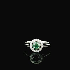 AGL Certified 0.505 Carat Fancy Intense Green VVS Clarity Diamond Ring