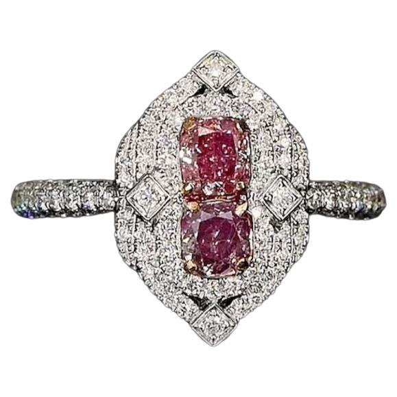 AGL Certified 0.51 Carat Fancy Pink Diamond Cocktail Ring SI Clarity