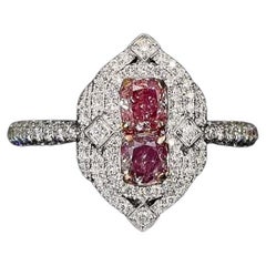 AGL-zertifiziert 0,51 Karat Pink Diamond Cocktail Ring SI Reinheit