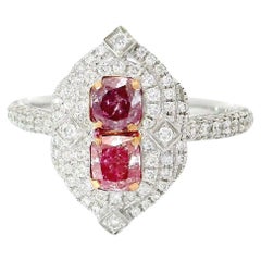 AGL Certified 0.51 Carat Fancy Pink SI Clarity Diamond Ring