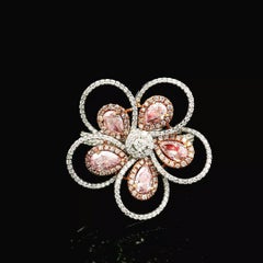 AGL Certified 0.950 Carat Fancy Pink VS Clarity Diamond Ring