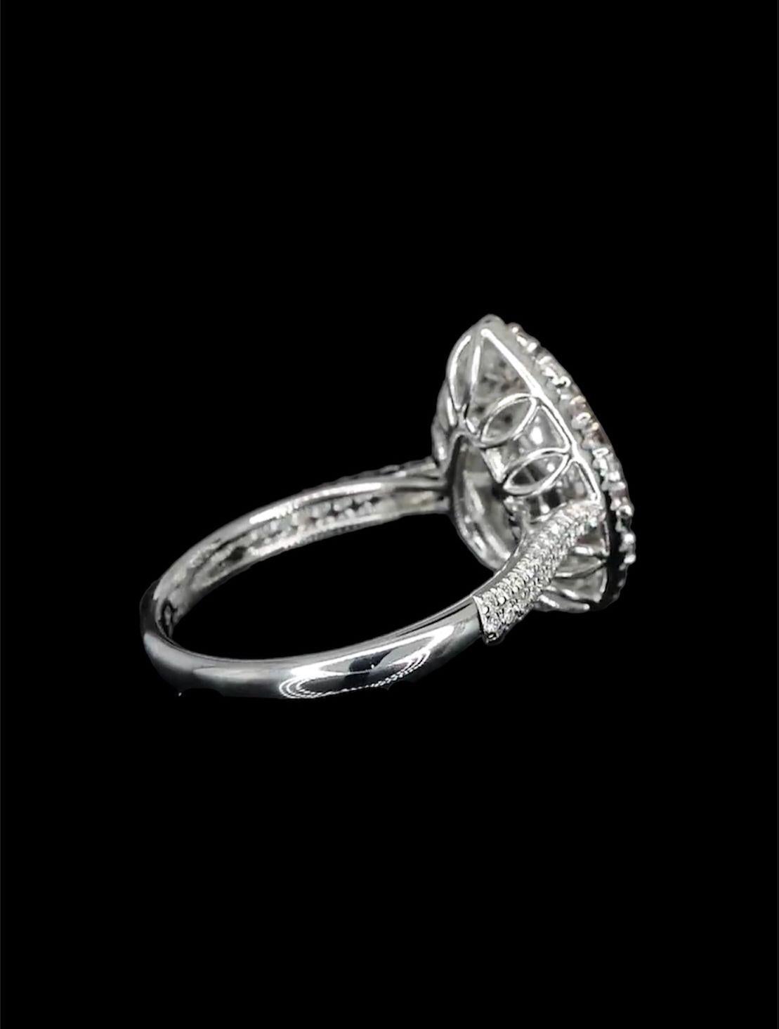 AGL Certified 1.00 Carat Fancy Green Diamond Ring VS Clarity For Sale 3