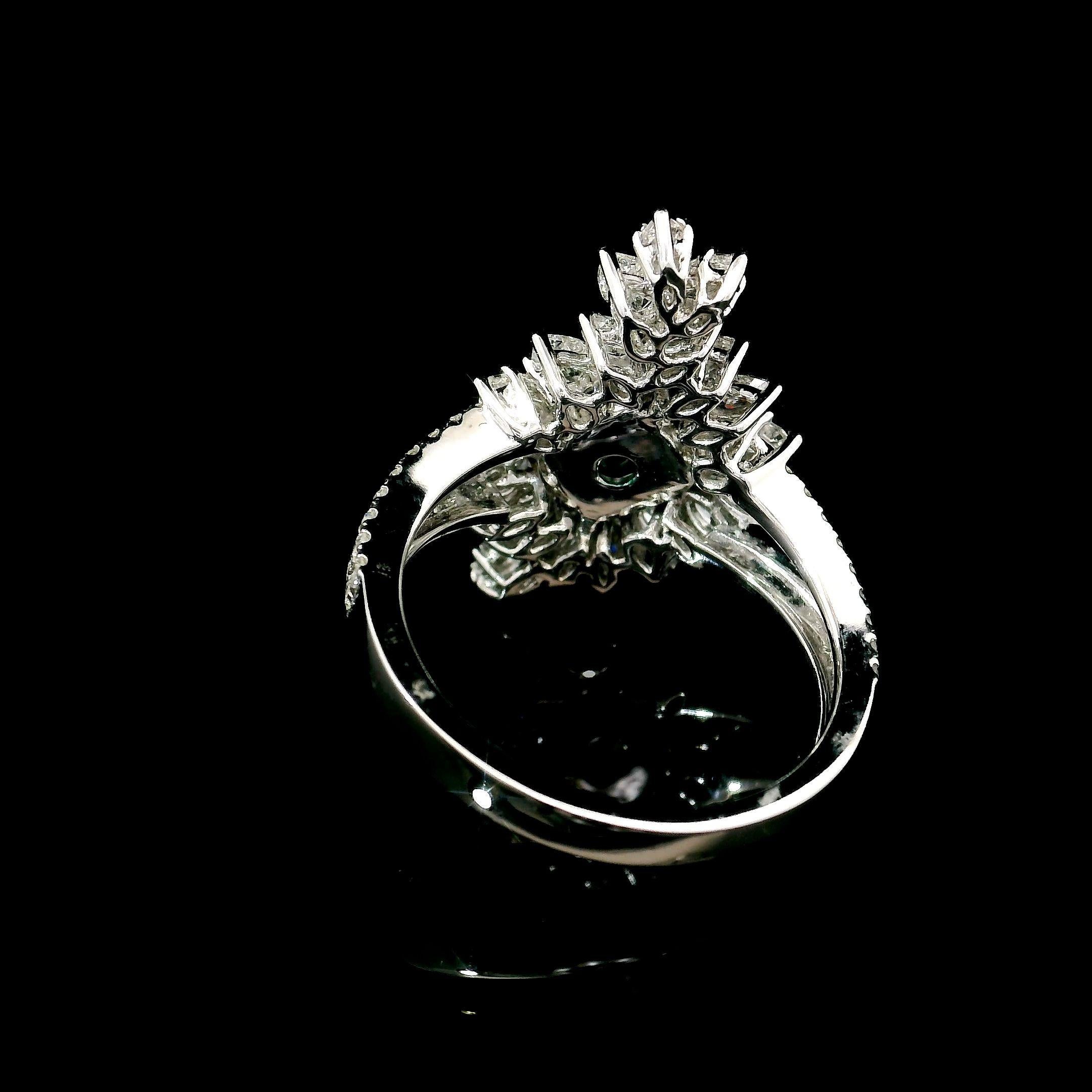 Women's or Men's AGL Certified 1.00 Carat Fancy Green SI Clarity Diamond Ring For Sale