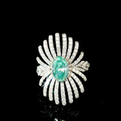 AGL Certified 1.00 Carat Fancy Green VS Clarity Diamond Ring