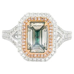 AGL Certified 1.00 Carat Fancy Light Green VS Clarity Diamond Ring