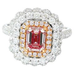 AGL Certified 1.00 Carat Fancy Pink VS Clarity Diamond Ring