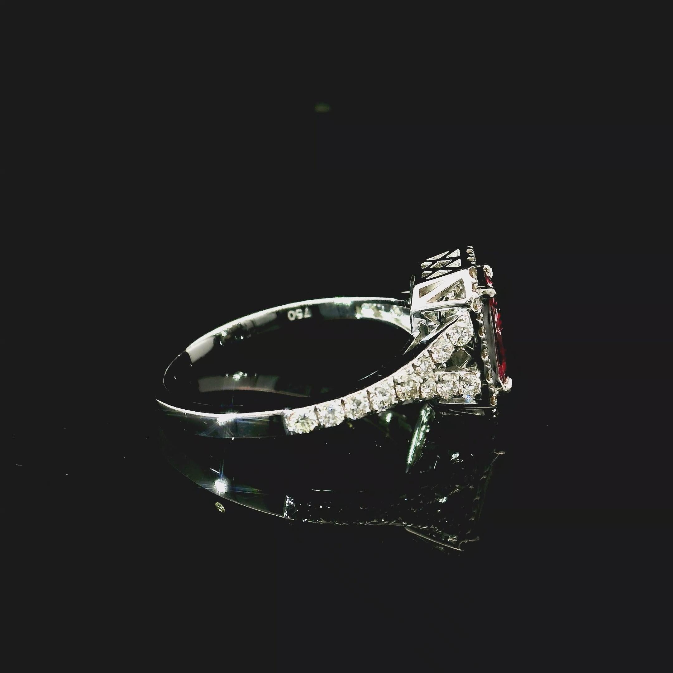 da uomo o donna Anello con diamante certificato AGL da 1,00 carati Fancy Vivid Pink SI1 Clarity in vendita