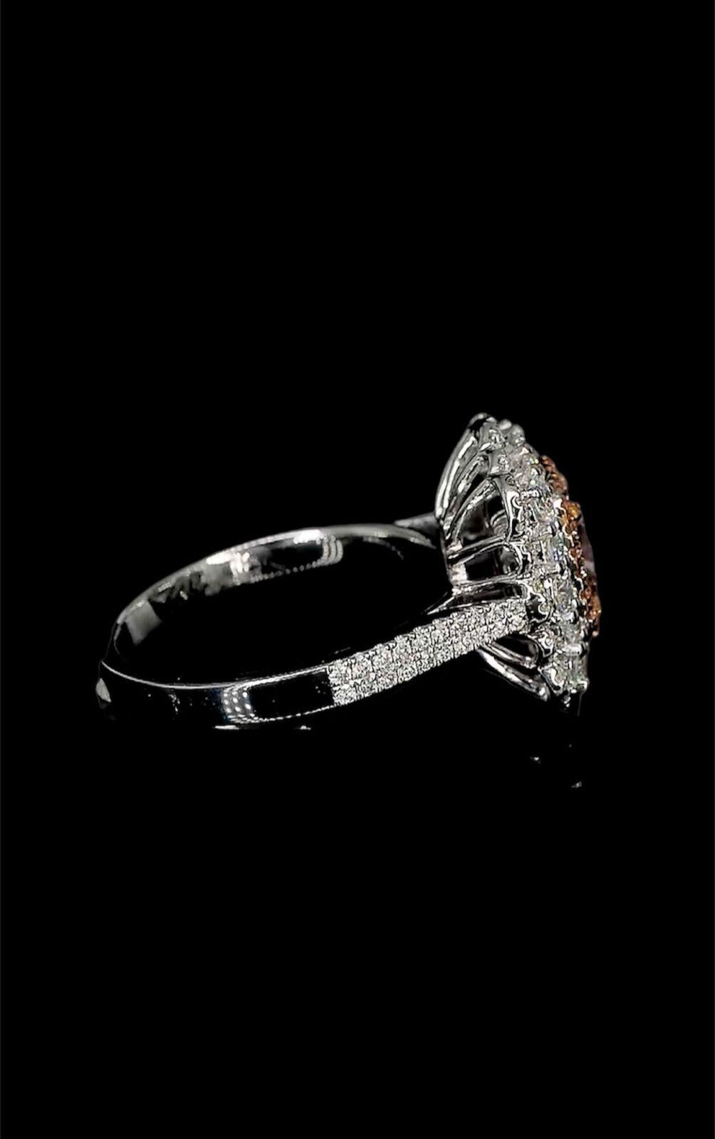 Bague en diamant certifié AGL 1.01 carat Fancy Pink Diamond VS Clarity Pour femmes en vente