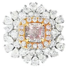 AGL Certified 1.01 Carat Fancy Pink VS Clarity Diamond Ring