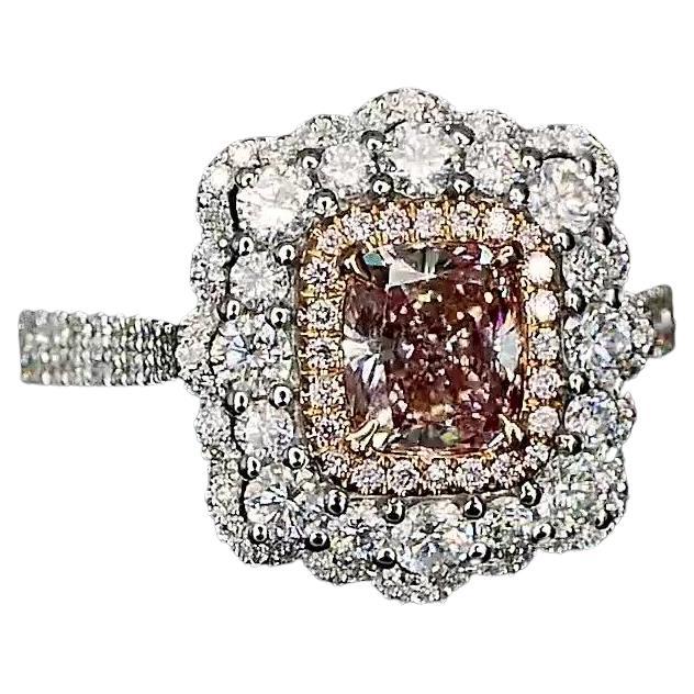 AGL Certified 1.01 Carat Fancy Pink VS Clarity Diamond Ring