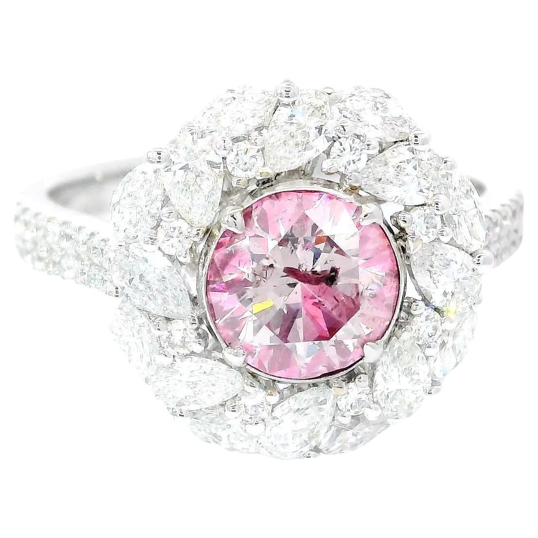 AGL Certified 1.01 Carat Light Pink Diamond Ring