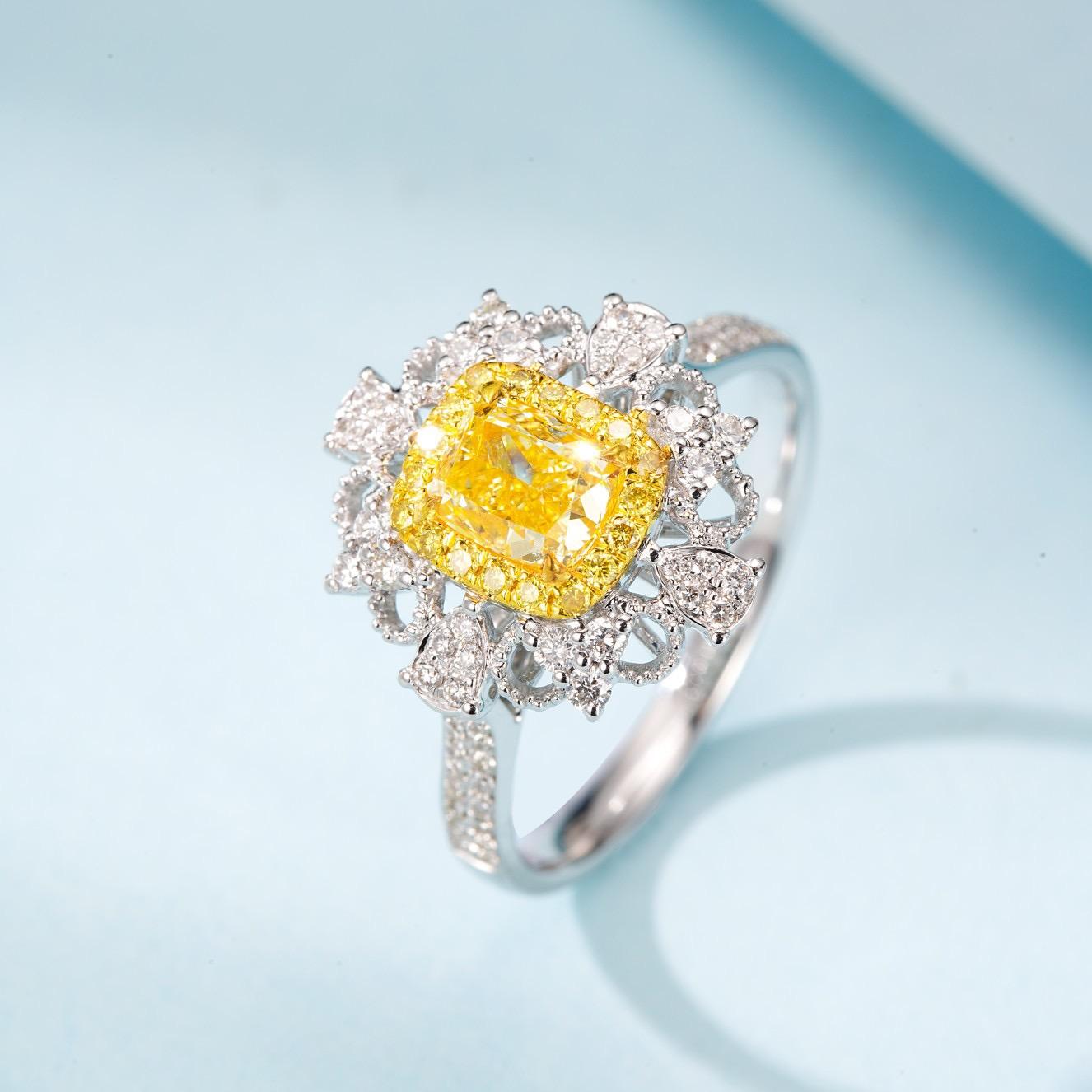 AGL Certified 1.01 CT Yellow Diamond Lace Ring with Diamonds

1 Yellow Diamond - 1.01 CT
Diamonds - 0.37 CT
Total Weight - 4.11 GM

AGL Certification Attached