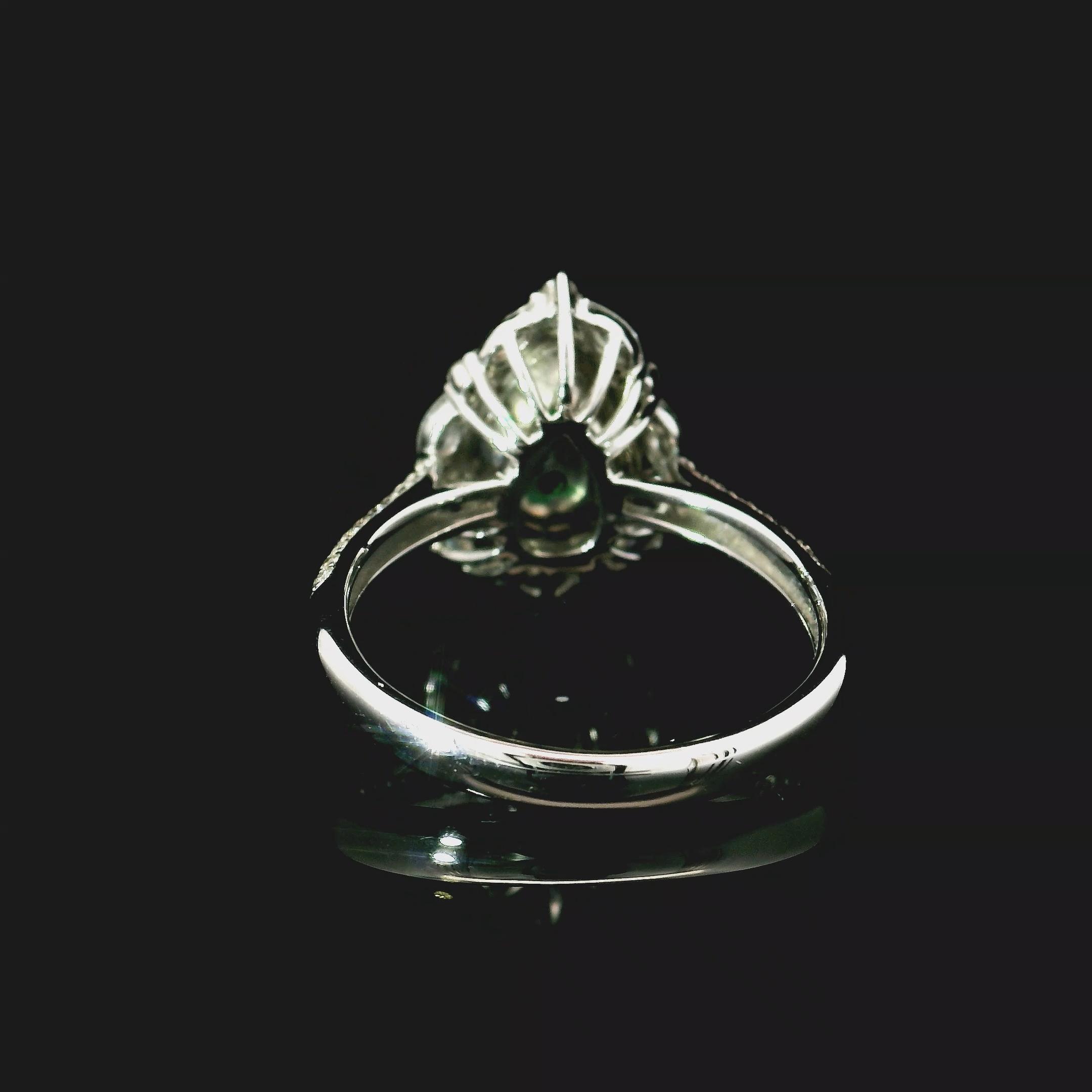 da uomo o donna Anello con diamante certificato AGL da 1.02 carati, di colore verde Greene & Greene in vendita