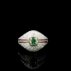 AGL Certified 1.02 Carat Fancy Green VS Clarity Diamond Ring