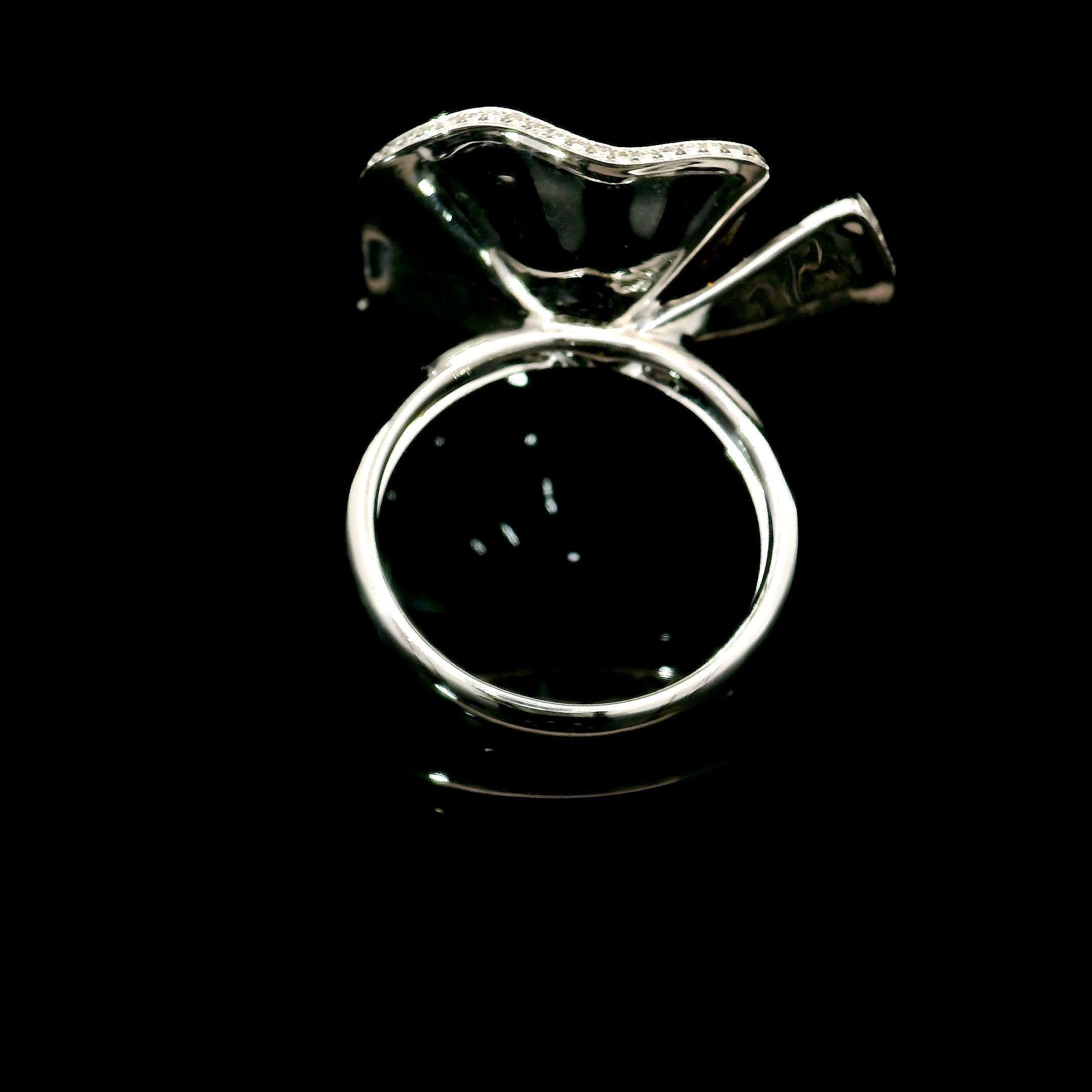 Femenino o masculino Anillo de diamantes con certificado AGL de 1.02 quilates de color rosa fantasía y claridad SI en venta