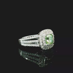 AGL Certified 1.03 Carat Fancy Green VS1 Clarity Diamond Ring