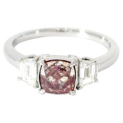 AGL Certified 1.03 Carat Fancy Pink VS Clarity Diamond Ring