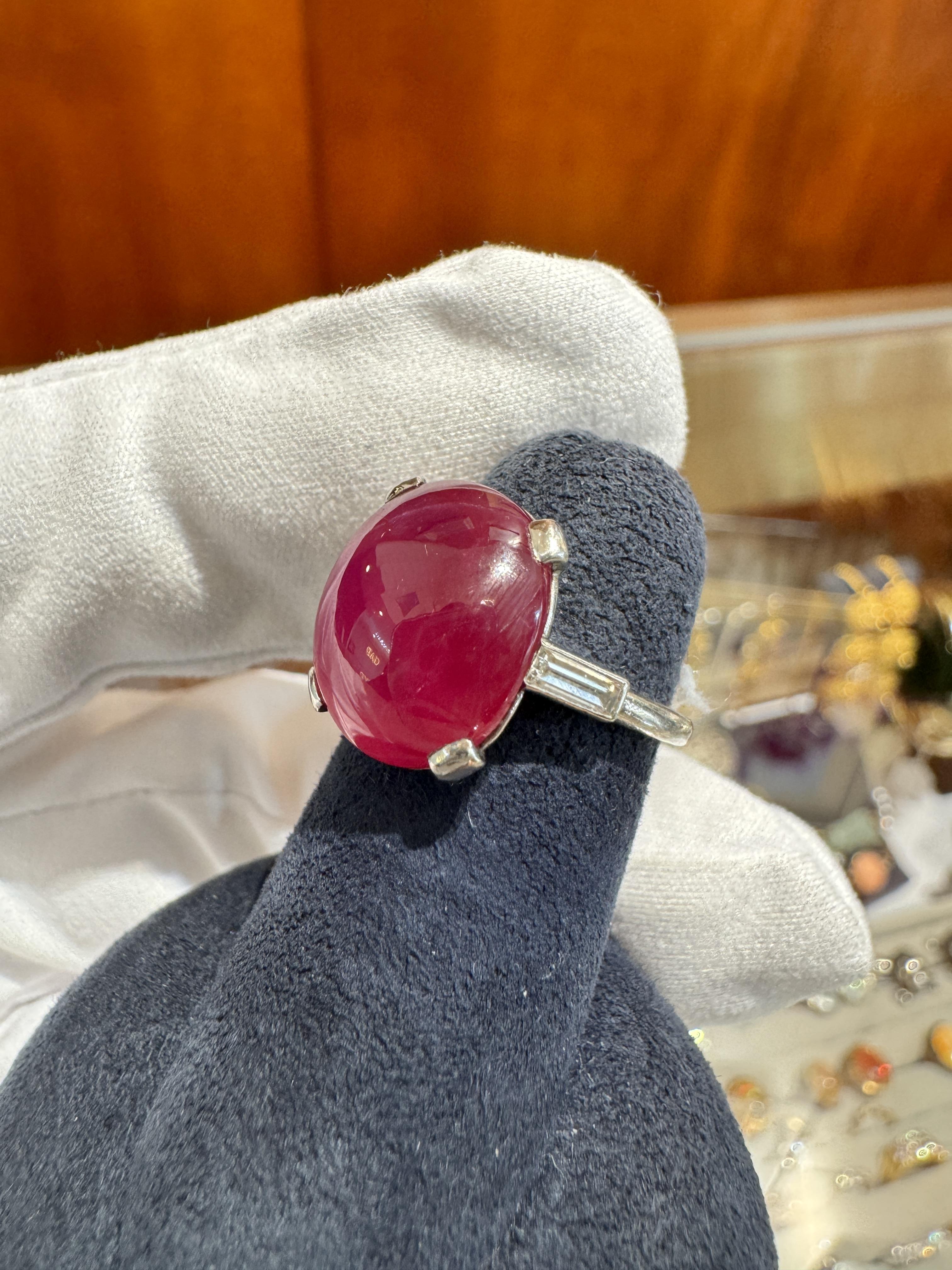 Anillo de platino vintage con rubí estrella de Birmania de 10,88 quilates sin tratamiento térmico certificado por AGL en Excelente estado para la venta en Miami, FL