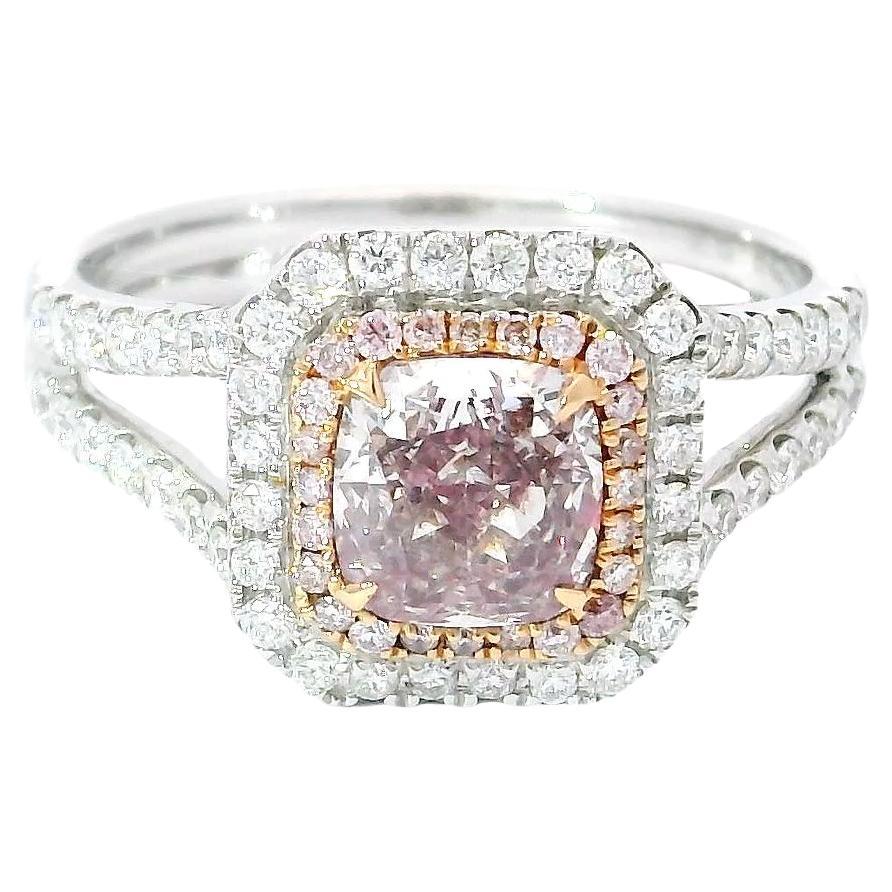 AGL Certified 1,10 Carat Fancy Pink VS Clarity Diamond RIng