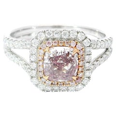 AGL Certified 1.10 Carat Fancy Pink VS Clarity Diamond RIng
