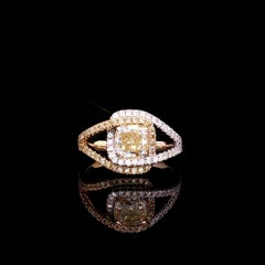 AGL Certified 1.11 Carat Fancy Yellow VVS Clarity Diamond Ring