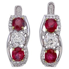 AGL Certified 1.11 Carat No Heat Burma Pigeon Blood Ruby in 18 Karat White Gold
