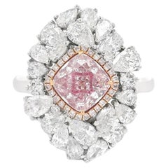 AGL Certified 1,15 Karat Light Pinkish Brown SI1 Clarity Diamond Ring