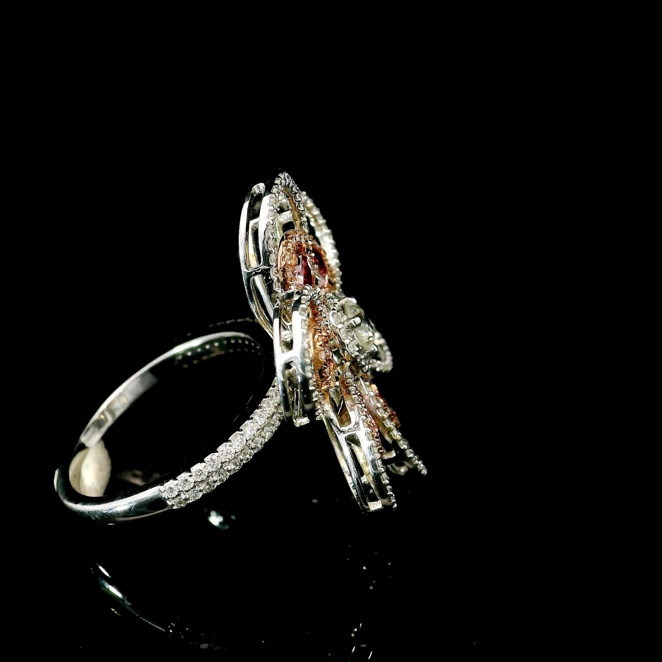 AGL Certified 1.20 Carat Fancy Pink VS Clarity Diamond Ring 2