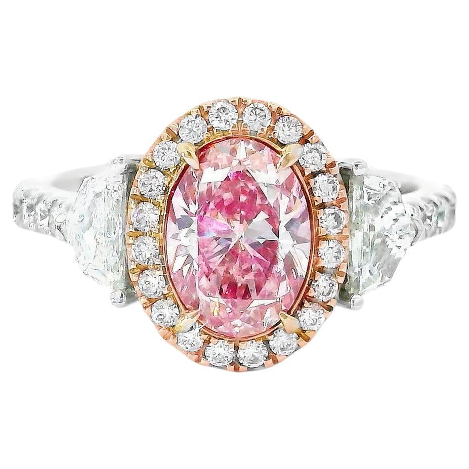 AGL Certified 1.20 Carat Fancy Pink VS Clarity Diamond Ring