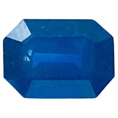 AGL Certified 1.35 Carat Emerald Shape Blue Sapphire