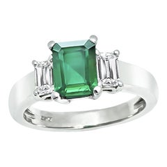 AGL zertifizierter 1,45ct Smaragd 0,70ct Diamant Verlobungsring