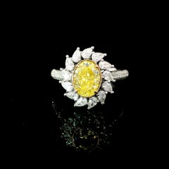 AGL Certified 1.50 Carat Fancy Yellow VS Clarity Diamond Ring