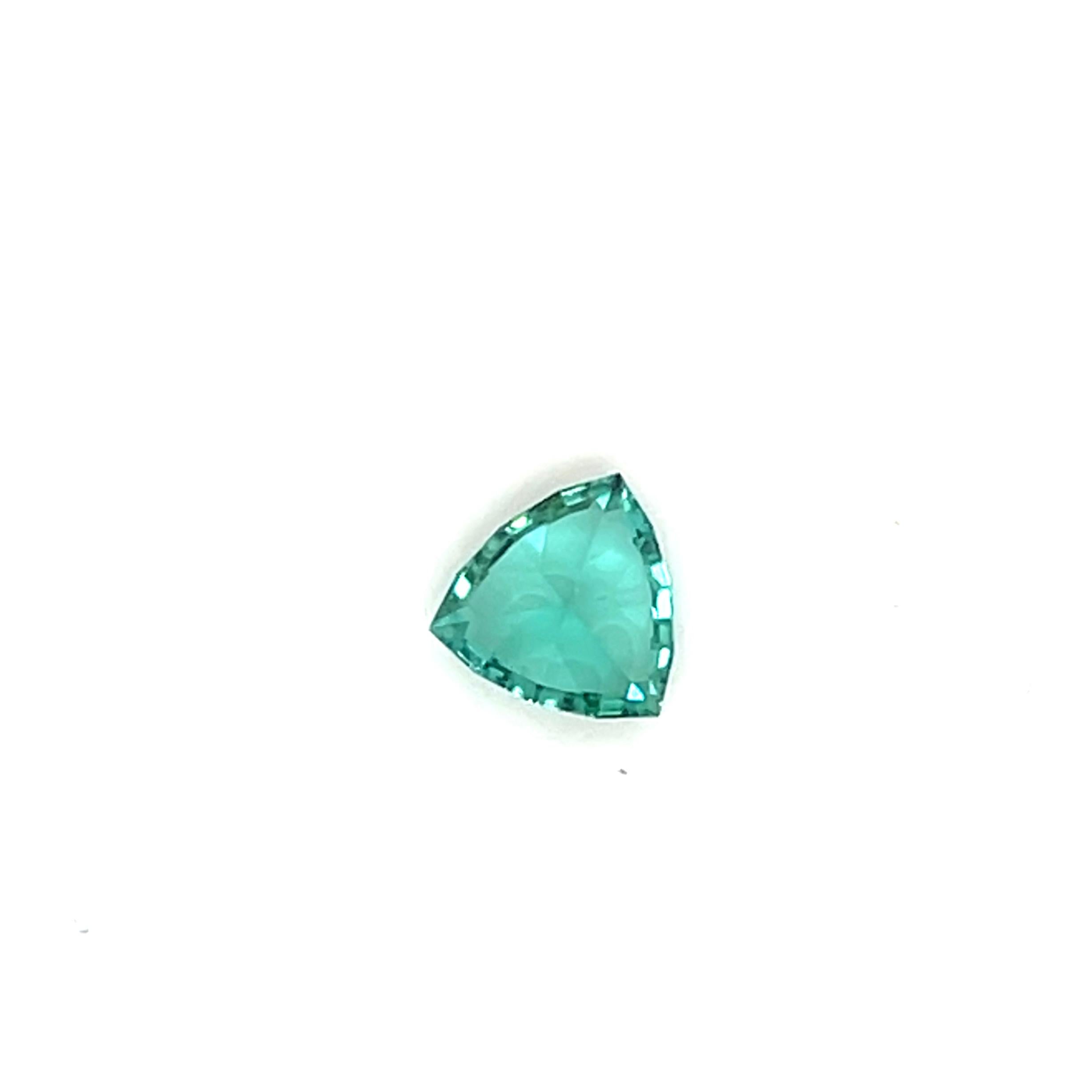 AGL Certified 1.50 Carat Loose Blue/Green Tourmaline Gemstone For Sale 2