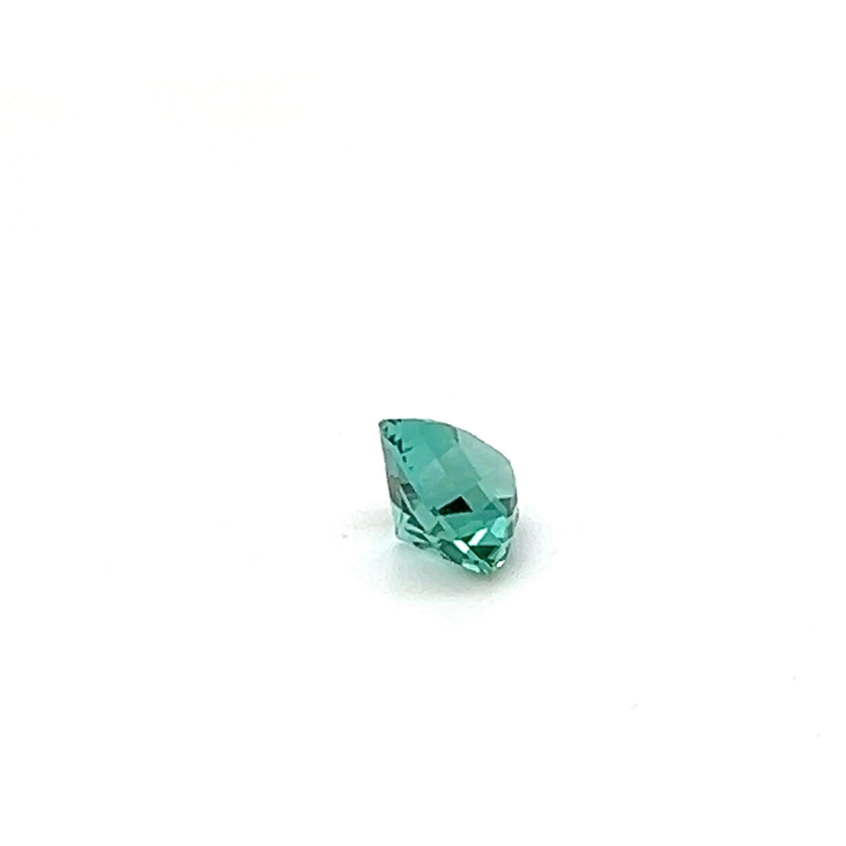 AGL Certified 1.50 Carat Loose Blue/Green Tourmaline Gemstone For Sale 3