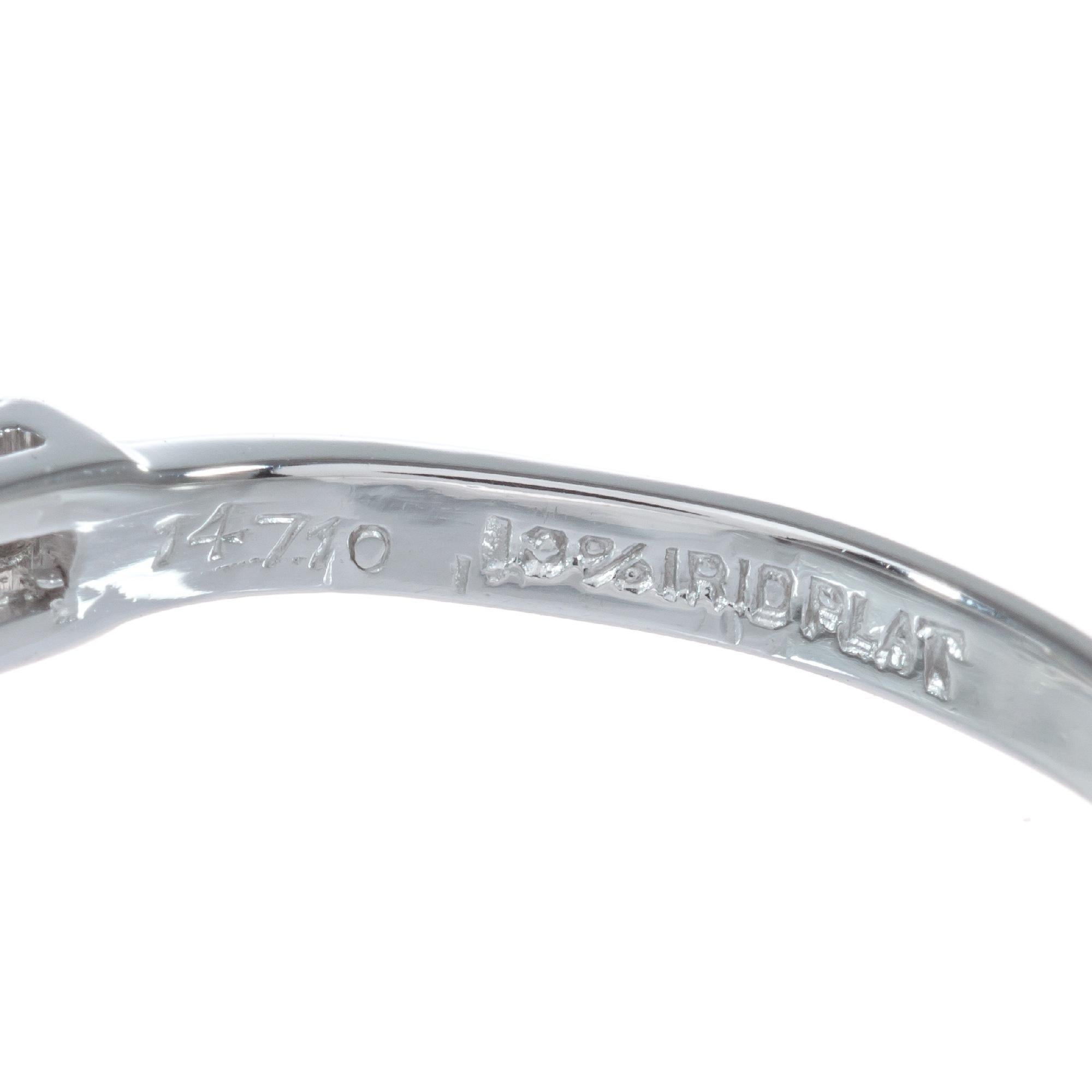 Women's AGL Certified 1.53 Sapphire Diamond Platinum Three-Stone Engagement Ring For Sale