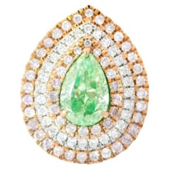 AGL Certified 1.56 Carat Fancy Green VS Clarity Diamond Ring