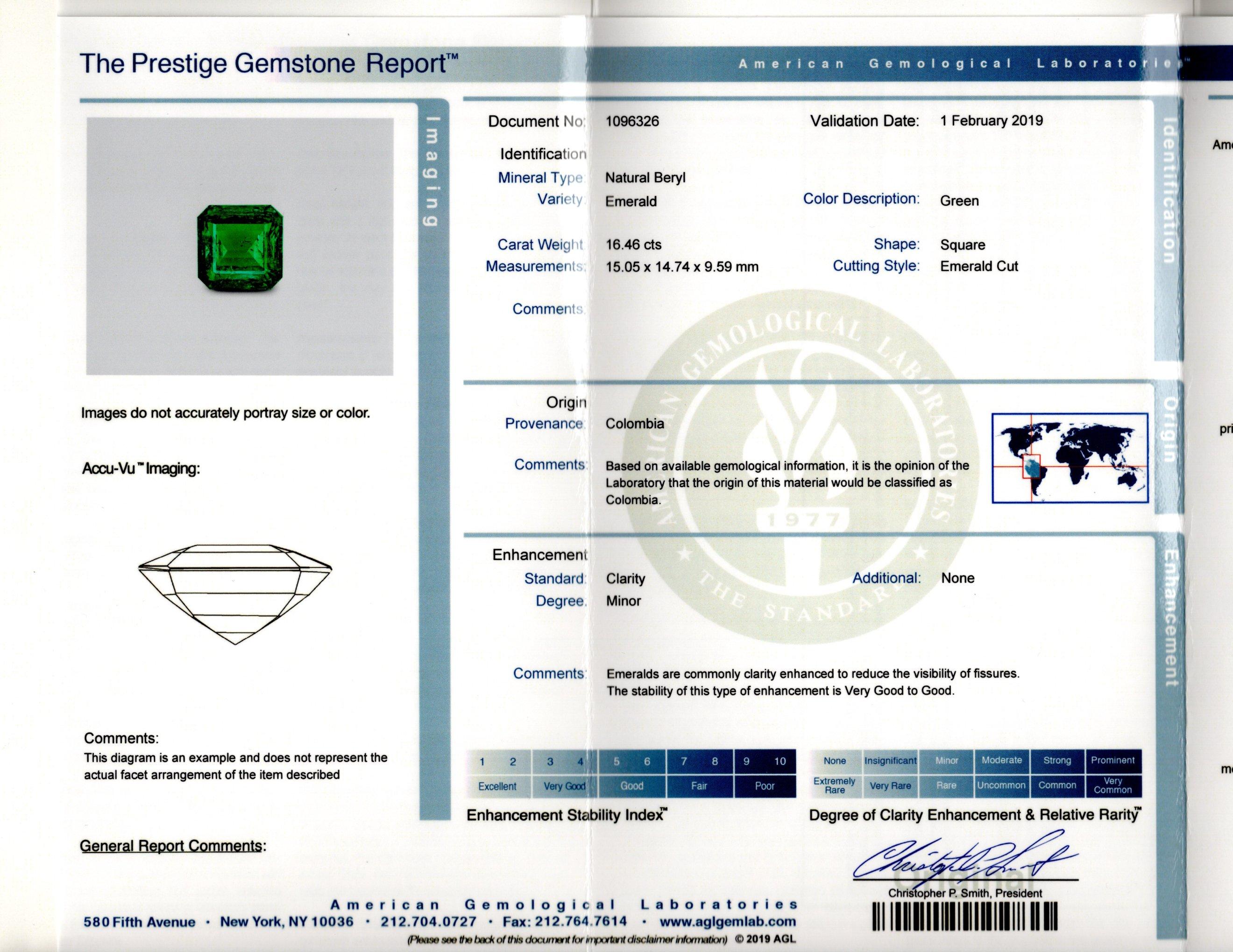 AGL Certified 16.46 Carat Vivid Green Colombian Emerald and Diamond Halo Ring In New Condition For Sale In Miami, FL