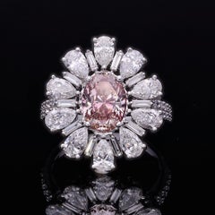 AGL Certified 1.73 Carat Fancy Pink VS Clarity Diamond Ring