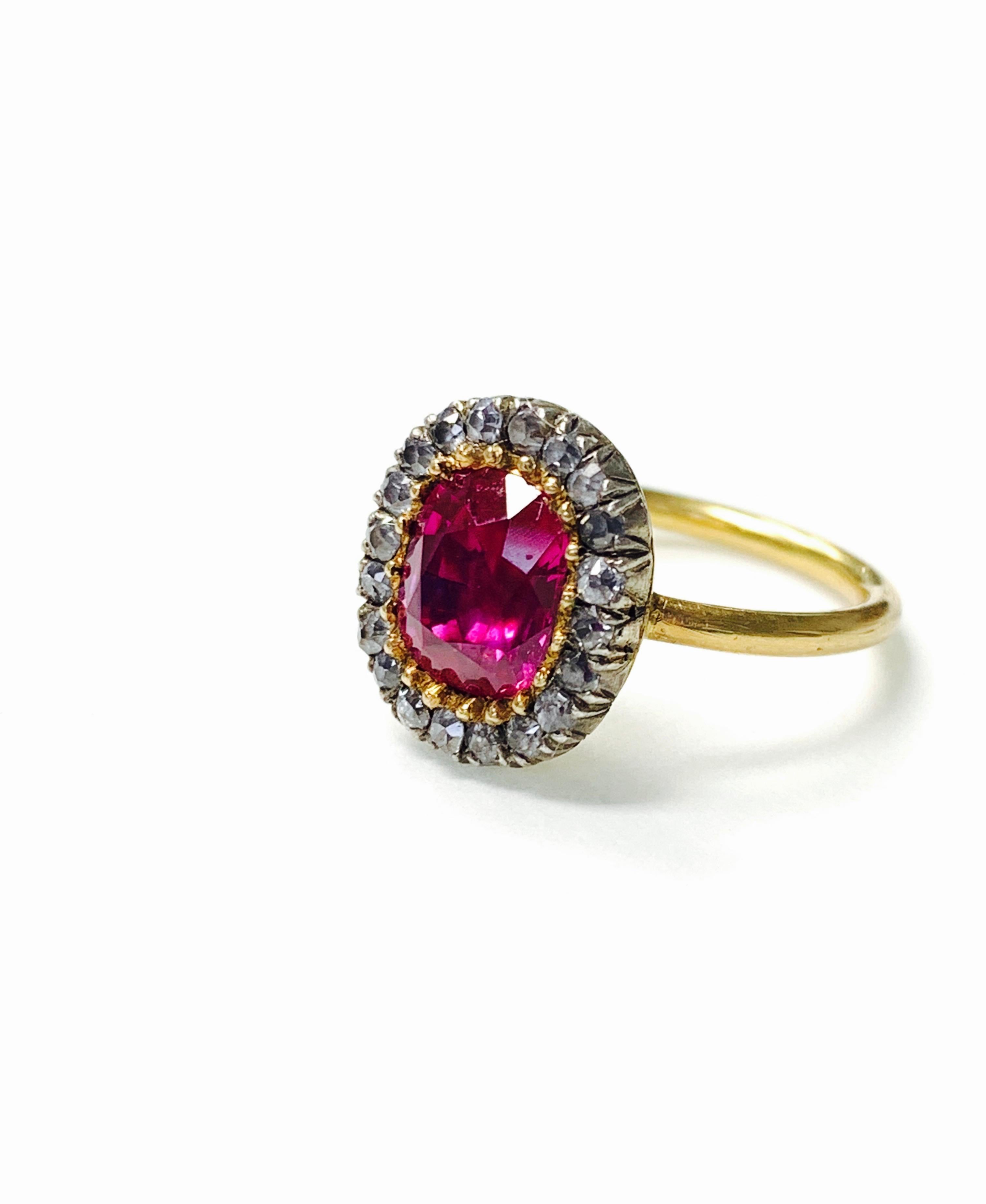 antique burmese ruby ring