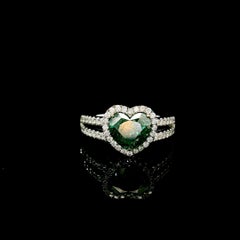 AGL Certified 2.00 Carat Fancy Intense Green VS Clarity Diamond Ring