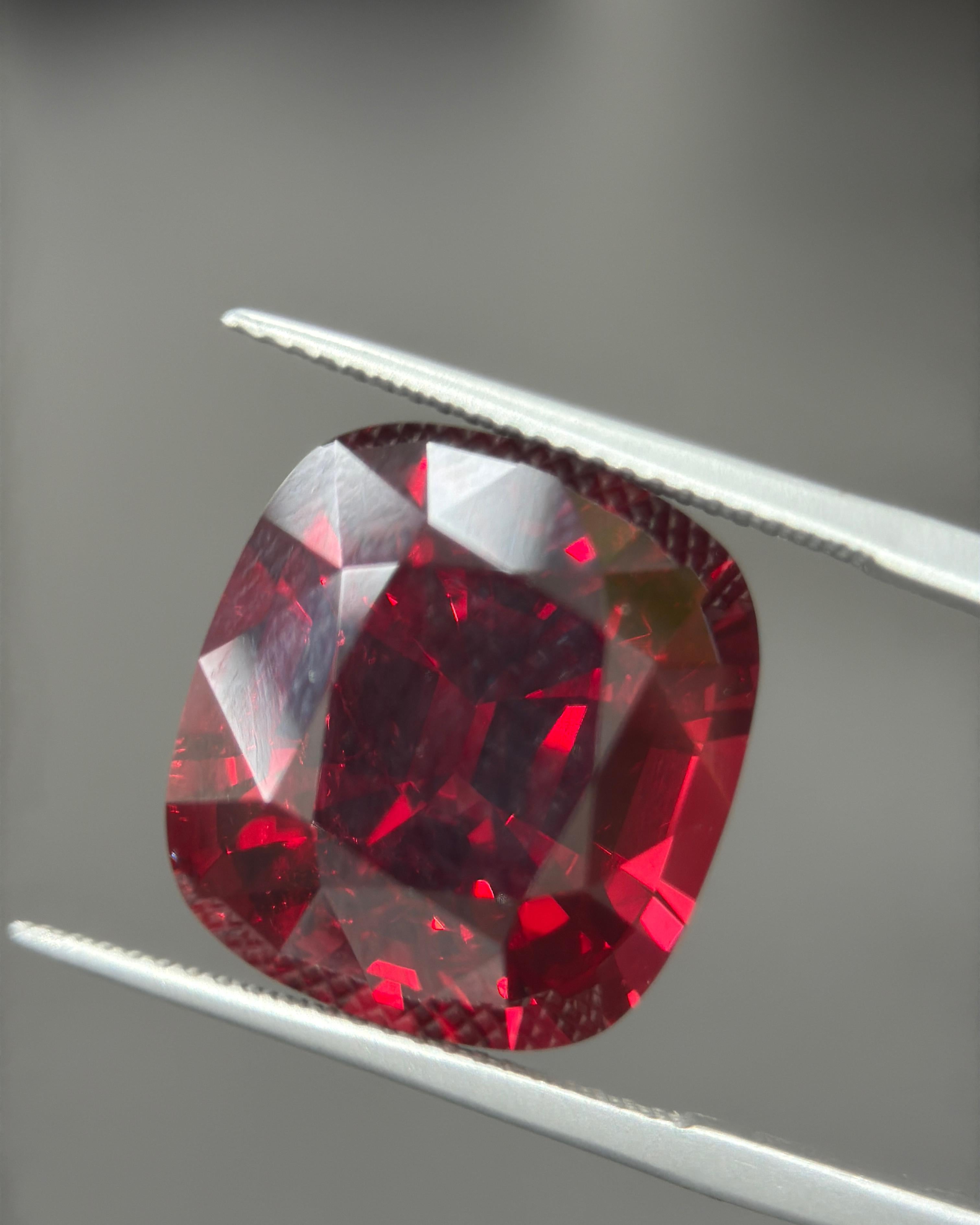 AGL-zertifizierter 20,59 Karat Burma No Heat Vivid Red Spinel im Angebot 6